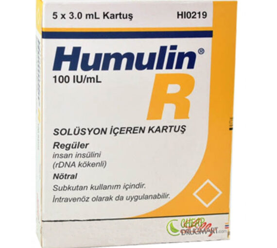 HUMULIN R 100IU CART